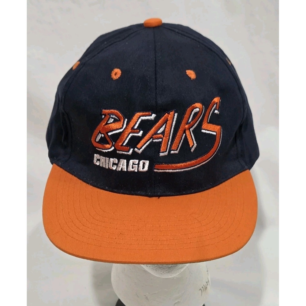 Vintage NFL Chicago Bears Snapback Hat Team Apparel Script Embroidered OSFM